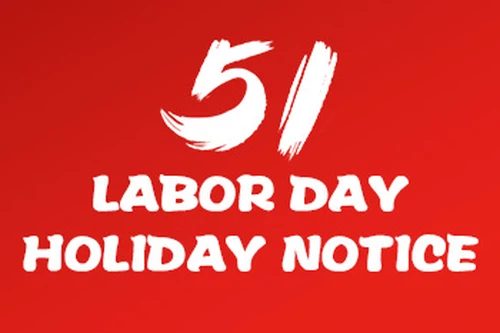 Avviso di festività del Labor Day